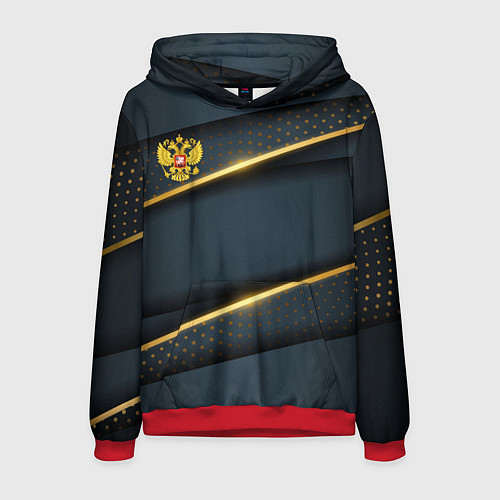Мужская толстовка Russia luxury gold / 3D-Красный – фото 1