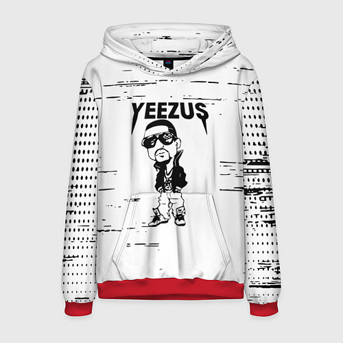 Мужская толстовка Kanye west - yeezus / 3D-Красный – фото 1