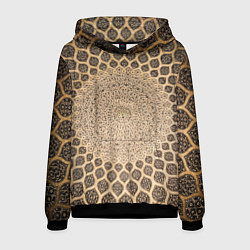 Толстовка-худи мужская Мандала с арабской темой, цвет: 3D-черный