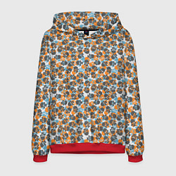 Толстовка-худи мужская Череп с ушами, цвет: 3D-красный