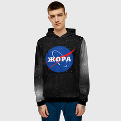 Толстовка-худи мужская Жора Наса космос, цвет: 3D-черный — фото 2