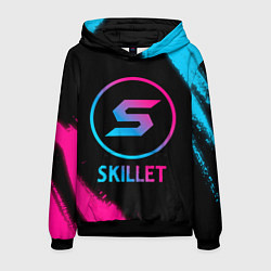 Толстовка-худи мужская Skillet - neon gradient, цвет: 3D-черный