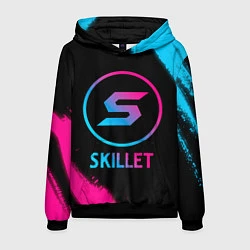 Толстовка-худи мужская Skillet - neon gradient, цвет: 3D-черный