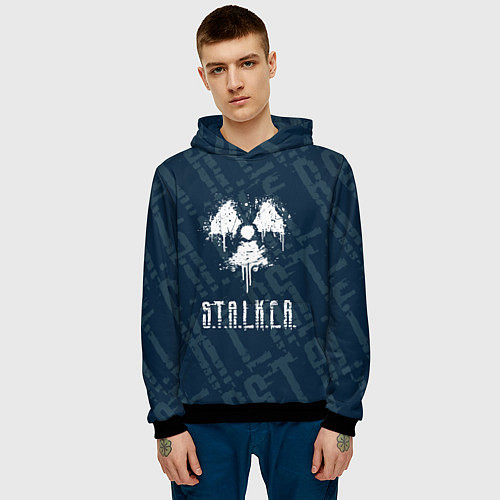 Мужская толстовка Stalker паттерн / 3D-Черный – фото 3