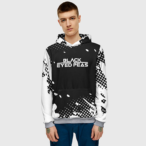 Мужская толстовка Black eyed peas краска / 3D-Меланж – фото 3