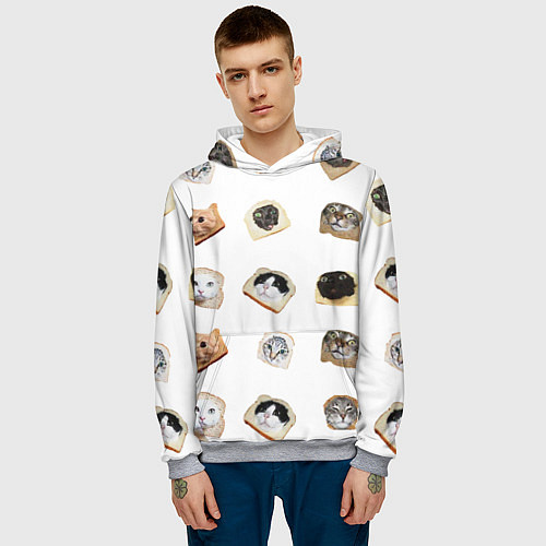 Мужская толстовка Хлебокоты / 3D-Меланж – фото 3