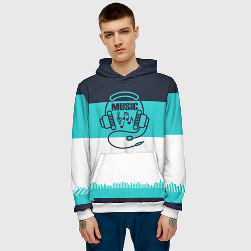 Мужская толстовка Твой ритм / 3D-Белый – фото 3