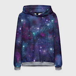 Толстовка-худи мужская Бесконечность звездного неба, цвет: 3D-меланж