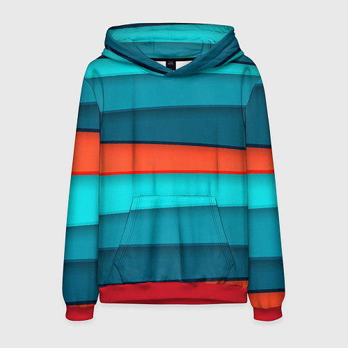 Мужская толстовка Геометрические непараллельные пластины / 3D-Красный – фото 1