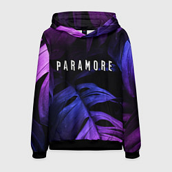 Толстовка-худи мужская Paramore neon monstera, цвет: 3D-черный