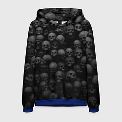 Толстовка-худи мужская Композиция из черепов - Dark, цвет: 3D-синий