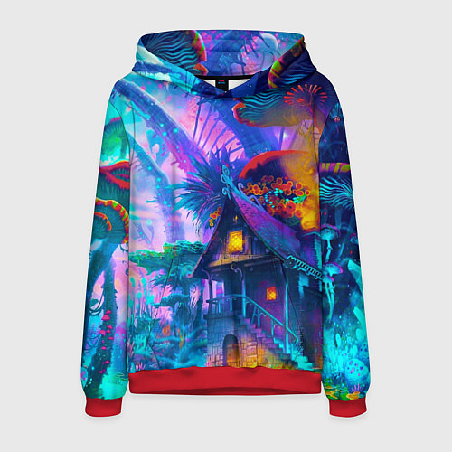Мужская толстовка Неоновая страна / 3D-Красный – фото 1
