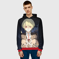 Толстовка-худи мужская Луис Джеймс Мориарти, цвет: 3D-красный — фото 2