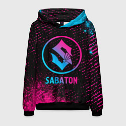 Толстовка-худи мужская Sabaton - neon gradient, цвет: 3D-черный