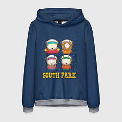 Толстовка-худи мужская South park космонавты, цвет: 3D-меланж