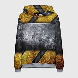 Толстовка-худи мужская Сигнал опасности, цвет: 3D-меланж