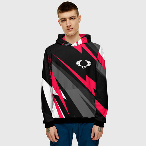 Мужская толстовка SsangYong fast lines / 3D-Черный – фото 3