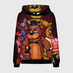Толстовка-худи мужская Пять ночей Фредди, цвет: 3D-черный