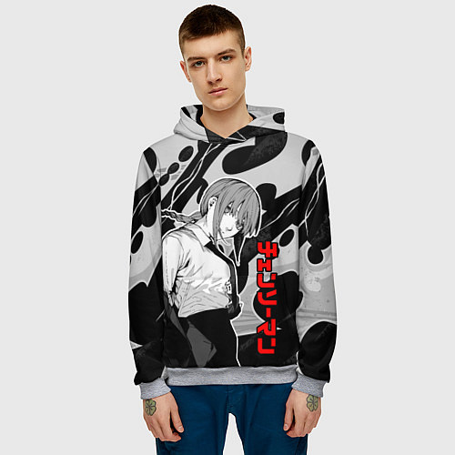 Мужская толстовка Макима - Демон контроля - Органика / 3D-Меланж – фото 3