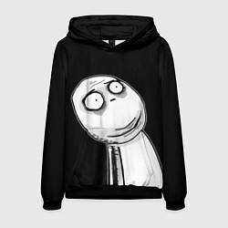 Толстовка-худи мужская Мемные стикеры - Отчаяние, цвет: 3D-черный