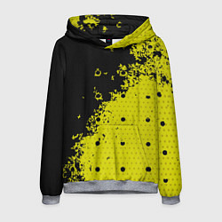 Толстовка-худи мужская Black & Yellow, цвет: 3D-меланж