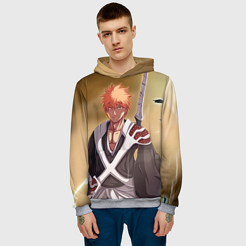 Мужская толстовка Блич : Тысячелетняя кровавая война / 3D-Меланж – фото 3