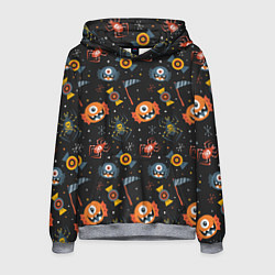 Толстовка-худи мужская HALLOWEEN ХЭЛЛУИН, цвет: 3D-меланж