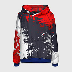 Толстовка-худи мужская Абстрактные брызги, цвет: 3D-синий