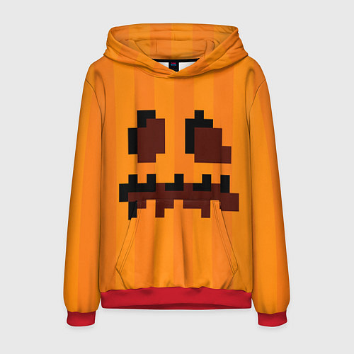 Мужская толстовка Тыква - Майнкрафт - Хеллоуин / 3D-Красный – фото 1
