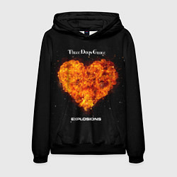 Толстовка-худи мужская Explosions - Three Days Grace, цвет: 3D-черный