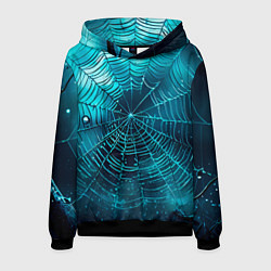 Толстовка-худи мужская Halloween паутина, цвет: 3D-черный