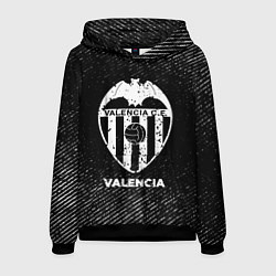 Толстовка-худи мужская Valencia с потертостями на темном фоне, цвет: 3D-черный