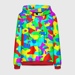 Толстовка-худи мужская Форма маляра - кляксы, цвет: 3D-красный
