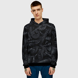 Толстовка-худи мужская Саморезы, цвет: 3D-черный — фото 2