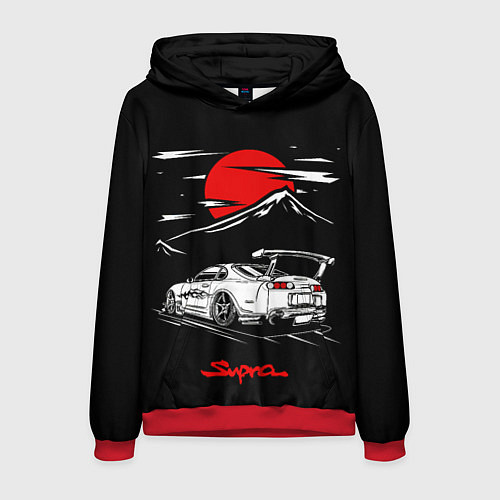 Мужская толстовка Тойота супра - JDM Style / 3D-Красный – фото 1