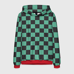 Толстовка-худи мужская Танджиро Камадо клинок рассекающий демонов кимоно, цвет: 3D-красный