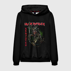 Толстовка-худи мужская Iron Maiden Senjutsu samurai, цвет: 3D-черный