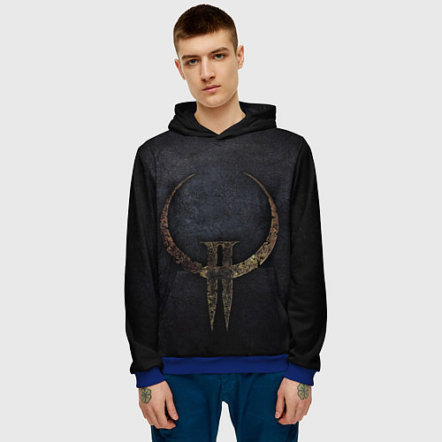 Мужская толстовка Quake 2 / 3D-Синий – фото 3