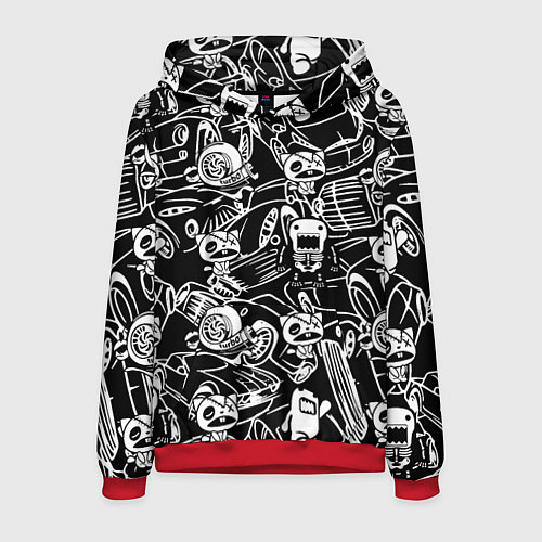 Мужская толстовка JDM Pattern / 3D-Красный – фото 1