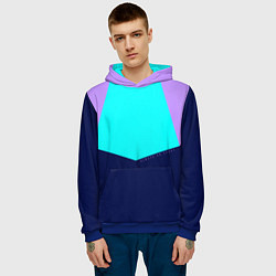 Толстовка-худи мужская Always in sports сирень и бирюза, цвет: 3D-синий — фото 2