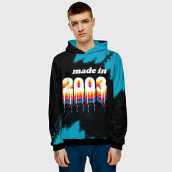 Толстовка-худи мужская Made in 2003: liquid art, цвет: 3D-черный — фото 2