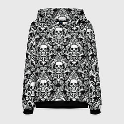Толстовка-худи мужская Textured skulls, цвет: 3D-черный