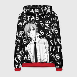 Толстовка-худи мужская Макима: гав-гав, цвет: 3D-красный