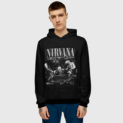 Толстовка-худи мужская Nirvana live, цвет: 3D-черный — фото 2