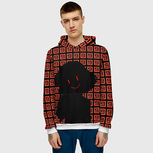 Мужская толстовка Undertale - Frisk smile / 3D-Белый – фото 3
