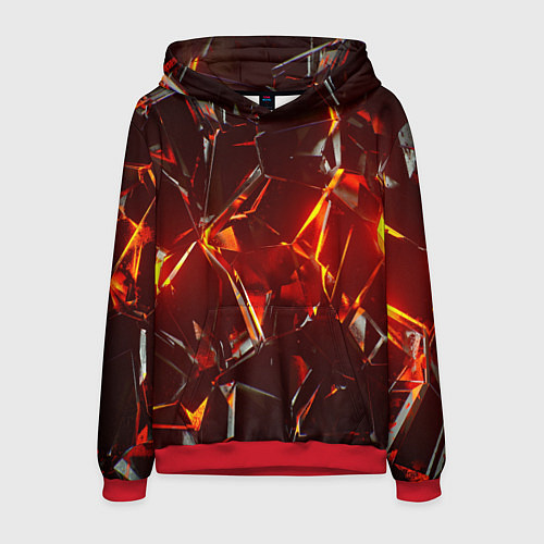 Мужская толстовка Лавовое стекло / 3D-Красный – фото 1