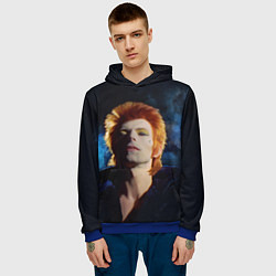 Толстовка-худи мужская David Bowie - Jean Genie, цвет: 3D-синий — фото 2