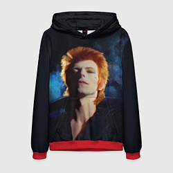 Толстовка-худи мужская David Bowie - Jean Genie, цвет: 3D-красный