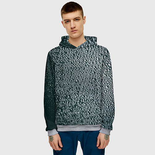 Мужская толстовка Текстура воды крупным планом / 3D-Меланж – фото 3
