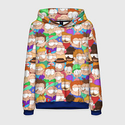 Толстовка-худи мужская Разные прикольные люди, цвет: 3D-синий